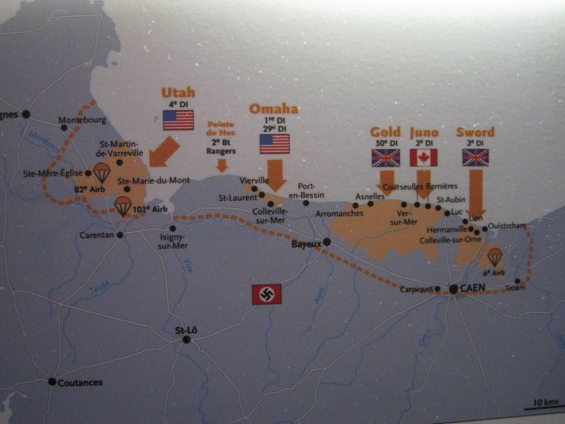 Allied Forces landing areas